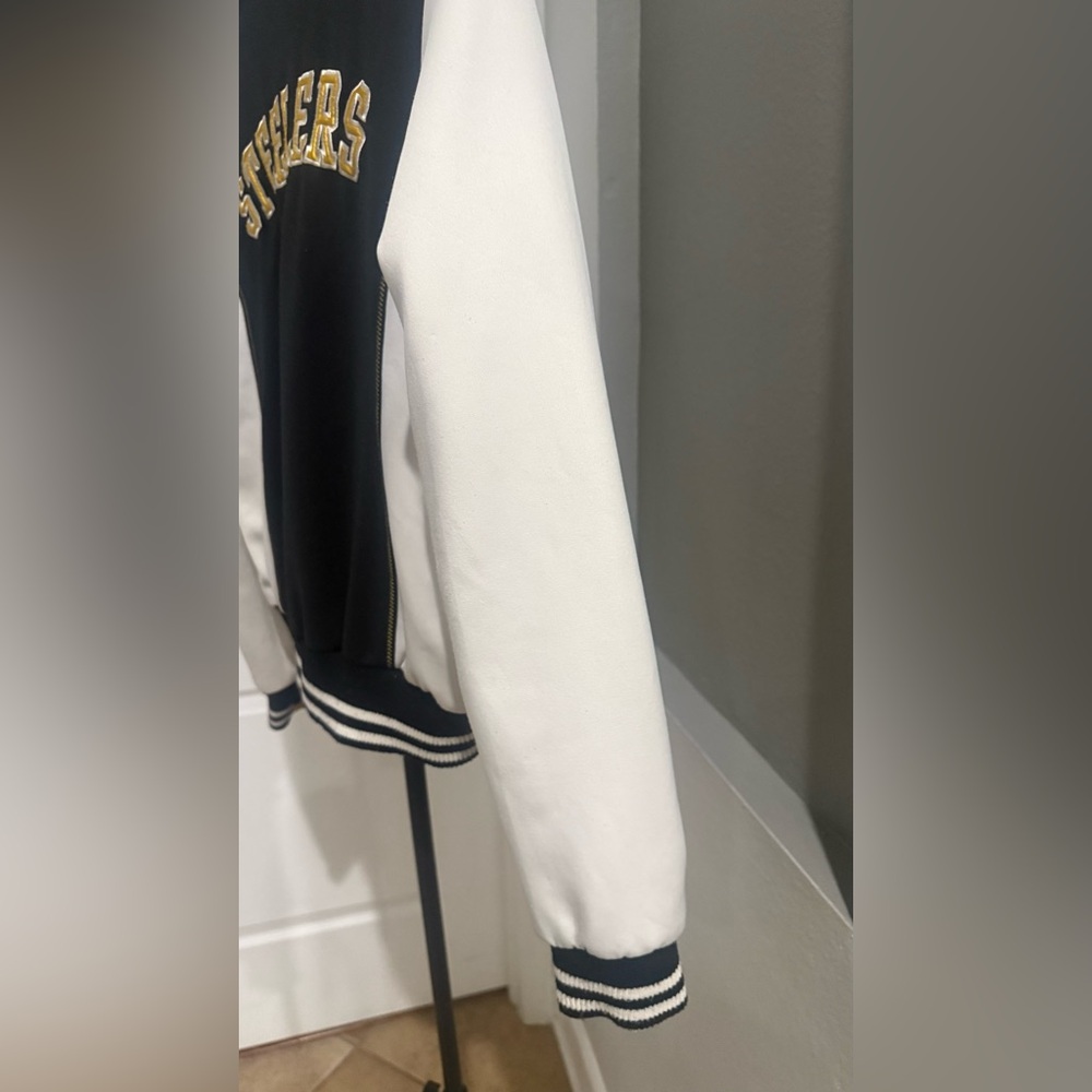 Vintage 80’s NFL Pittsburgh Steelers Reversible Yellow & Black Bomber Jacket - Picture 6 of 12